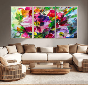 Oil Flower Abstract Canvas Print