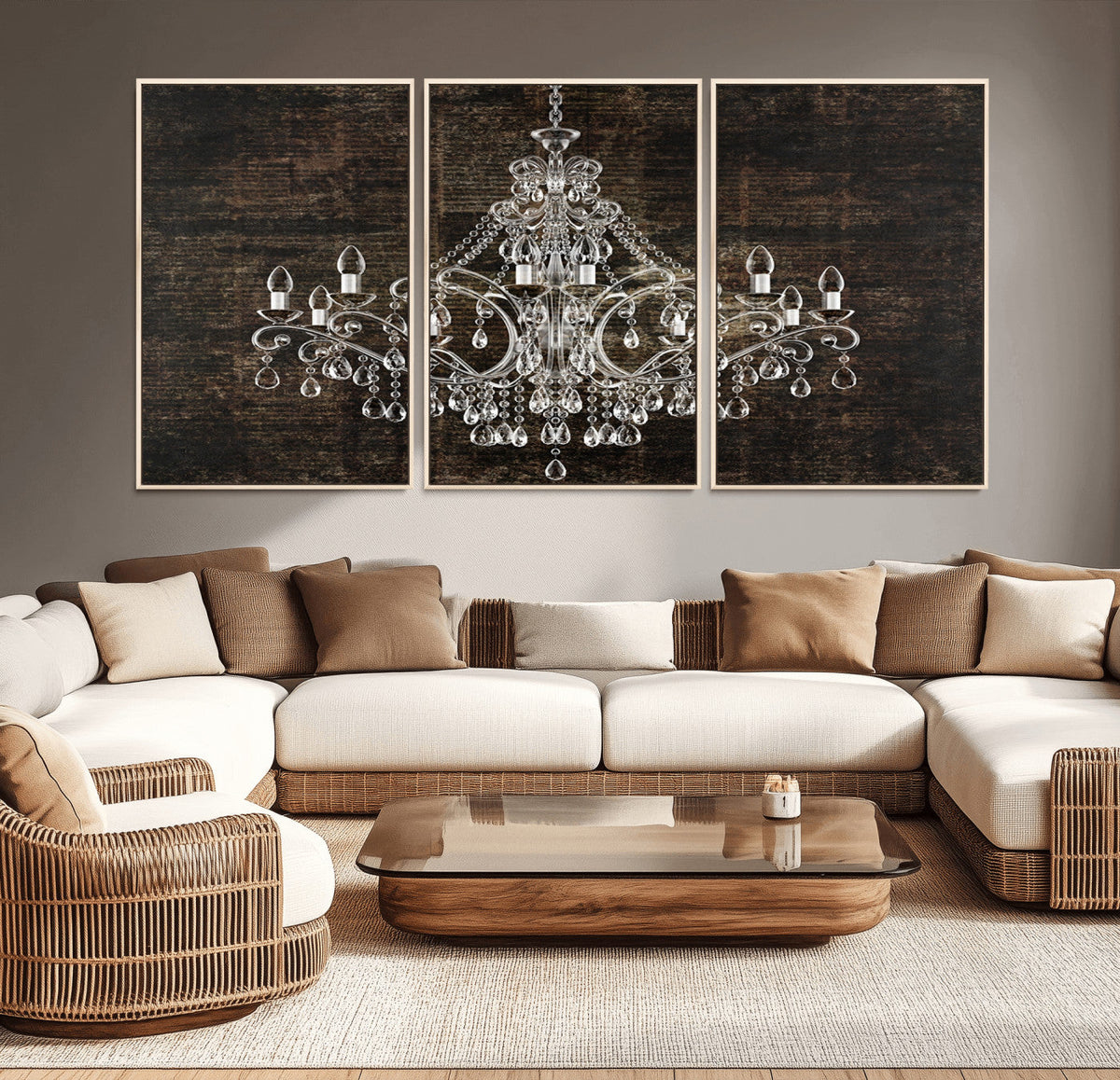 Rustic Chandelier Canvas Print
