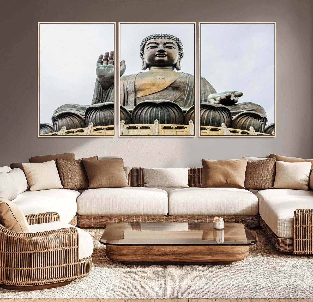 Buddha Statue Wall Art Canvas Print