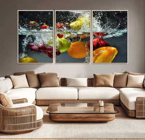 Kithen Vegetables World Wall Art Canvas Print