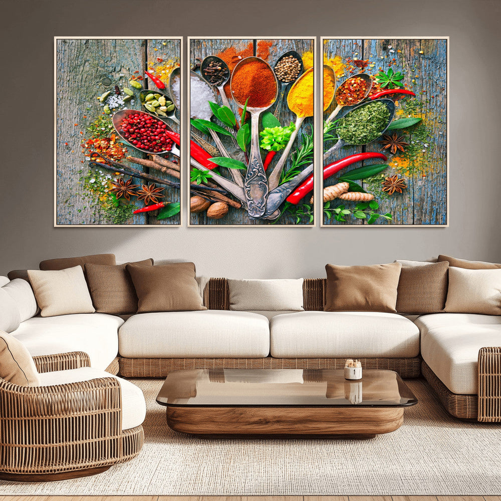 Spoonful of Spices Cooking Wall Art Canvas Print - Vibrant