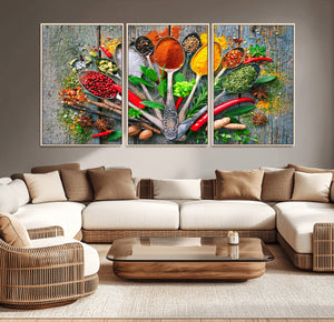 Spoonful of Spices Cooking Wall Art Canvas Print - Vibrant