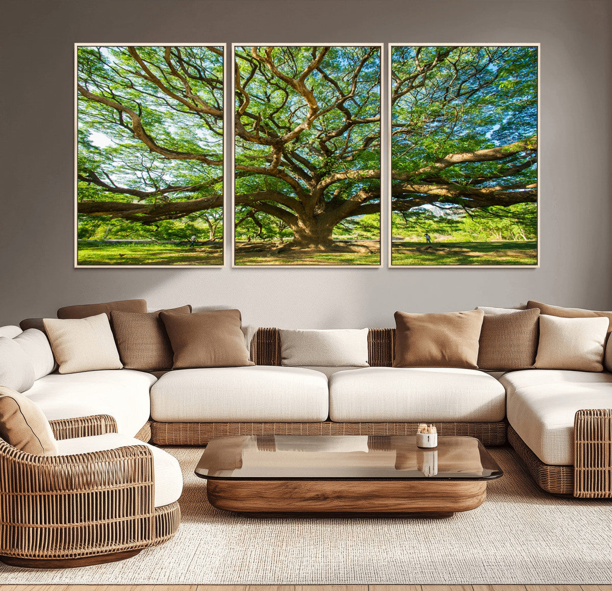 Majestic Oak Tree Wall Art – Serene Nature Canvas Print with