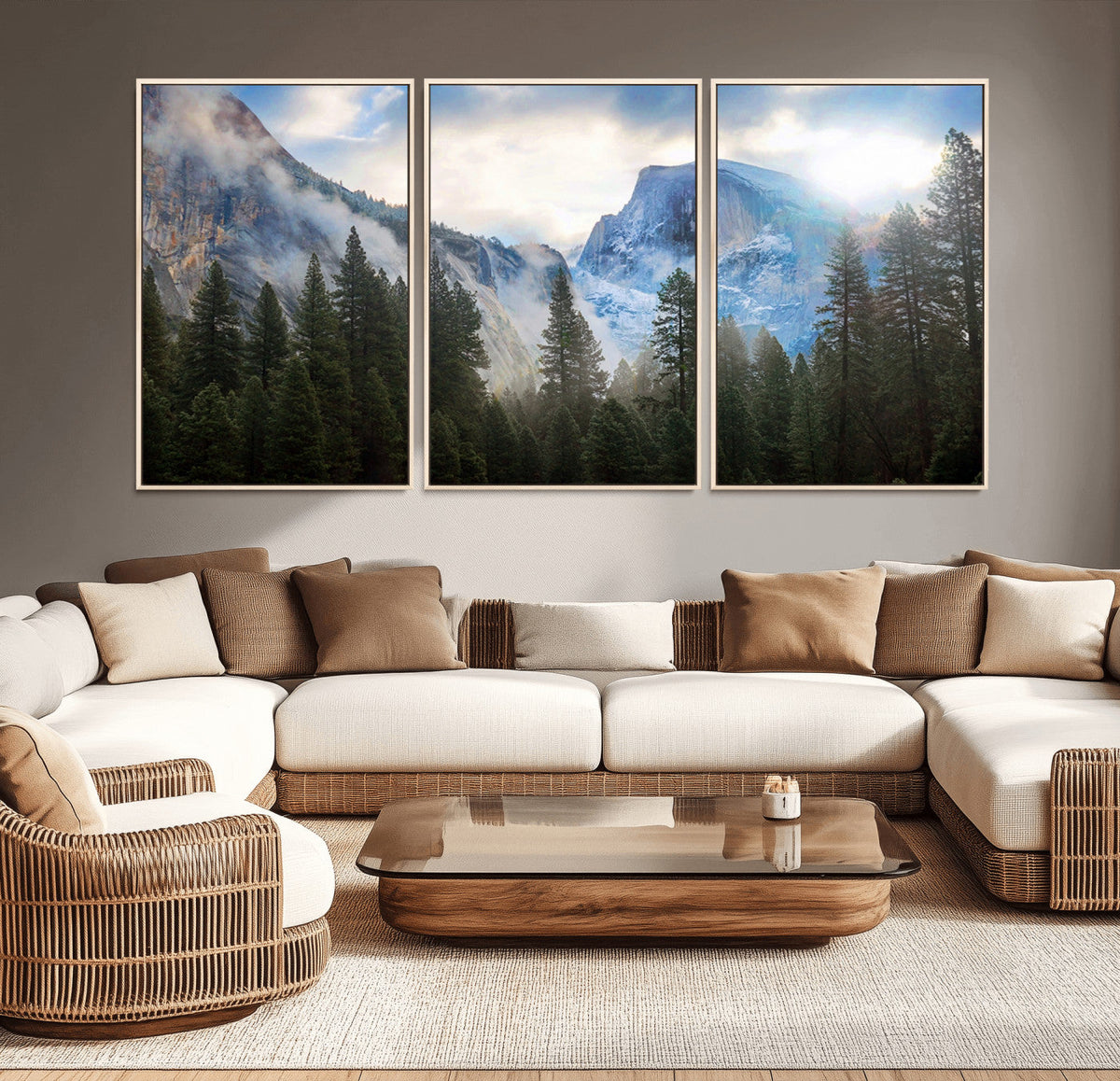 Half Dome Yosemite Calinia Wall Art Canvas Print El Capitan