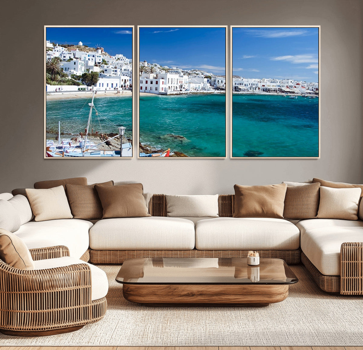 Santorini Wall Art Canvas Print
