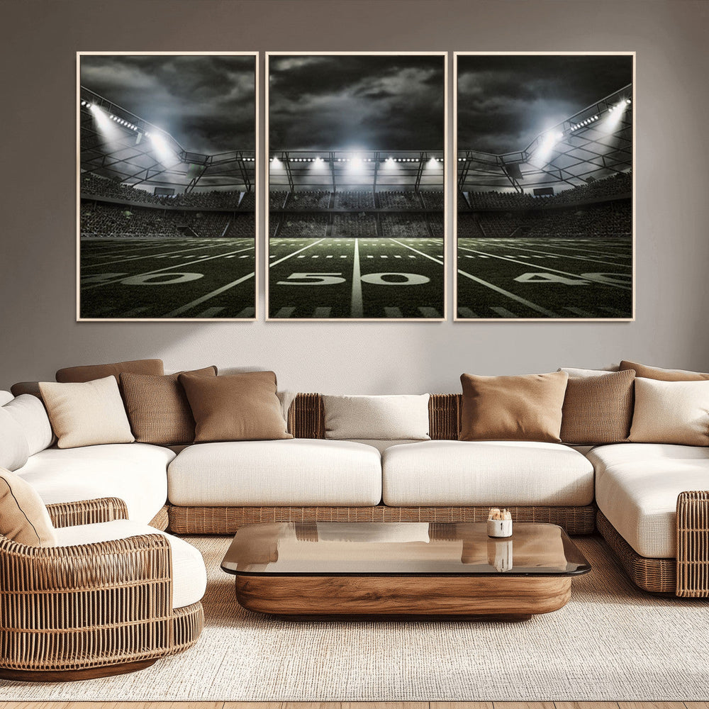 American Football Stadium Wall Art Canvas Print, Stadium