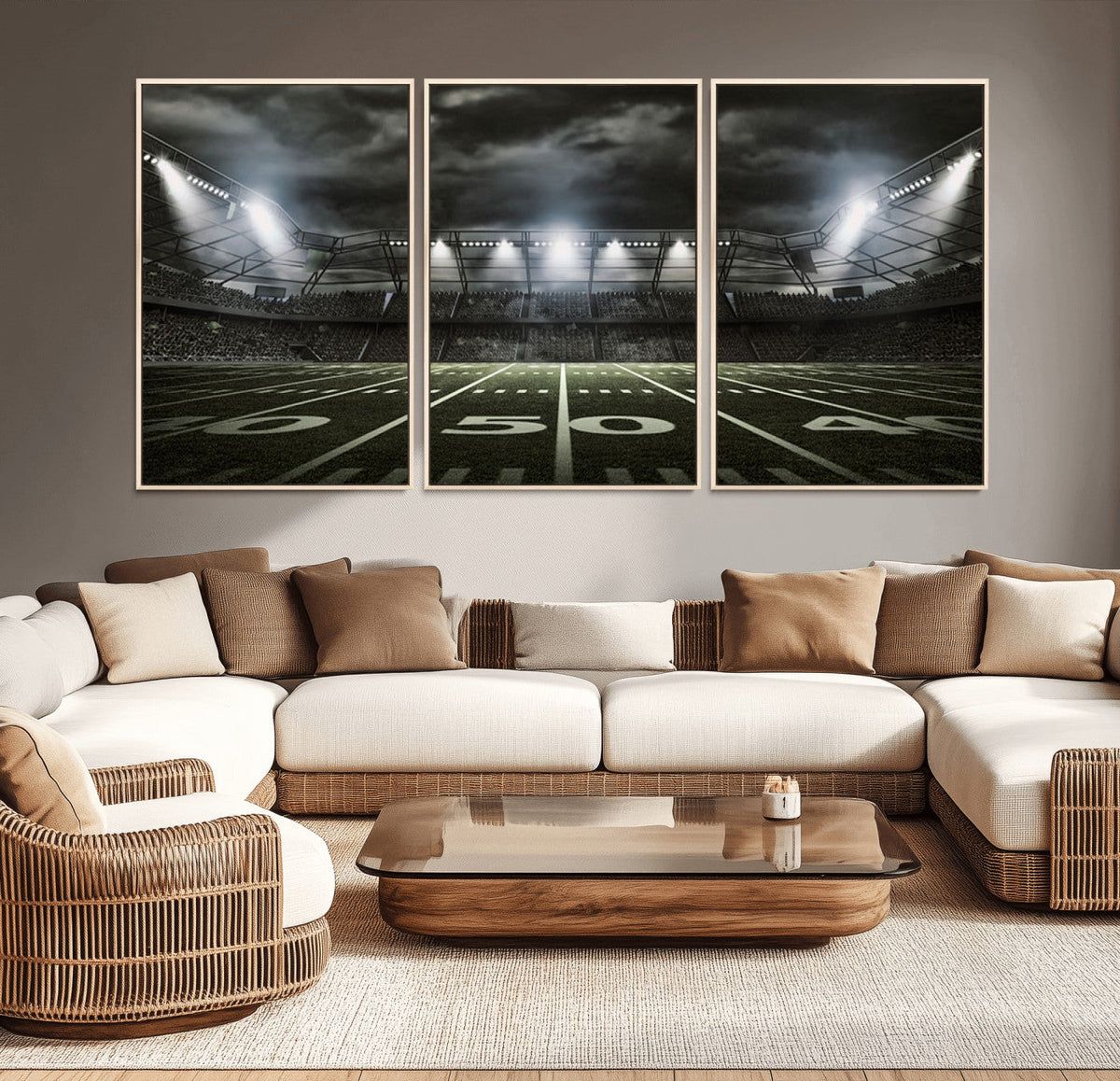 American Football Stadium Wall Art Canvas Print, Stadium