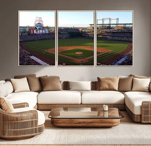 Colorado Rockies Coors Field Wall Art Canvas Print - MLB