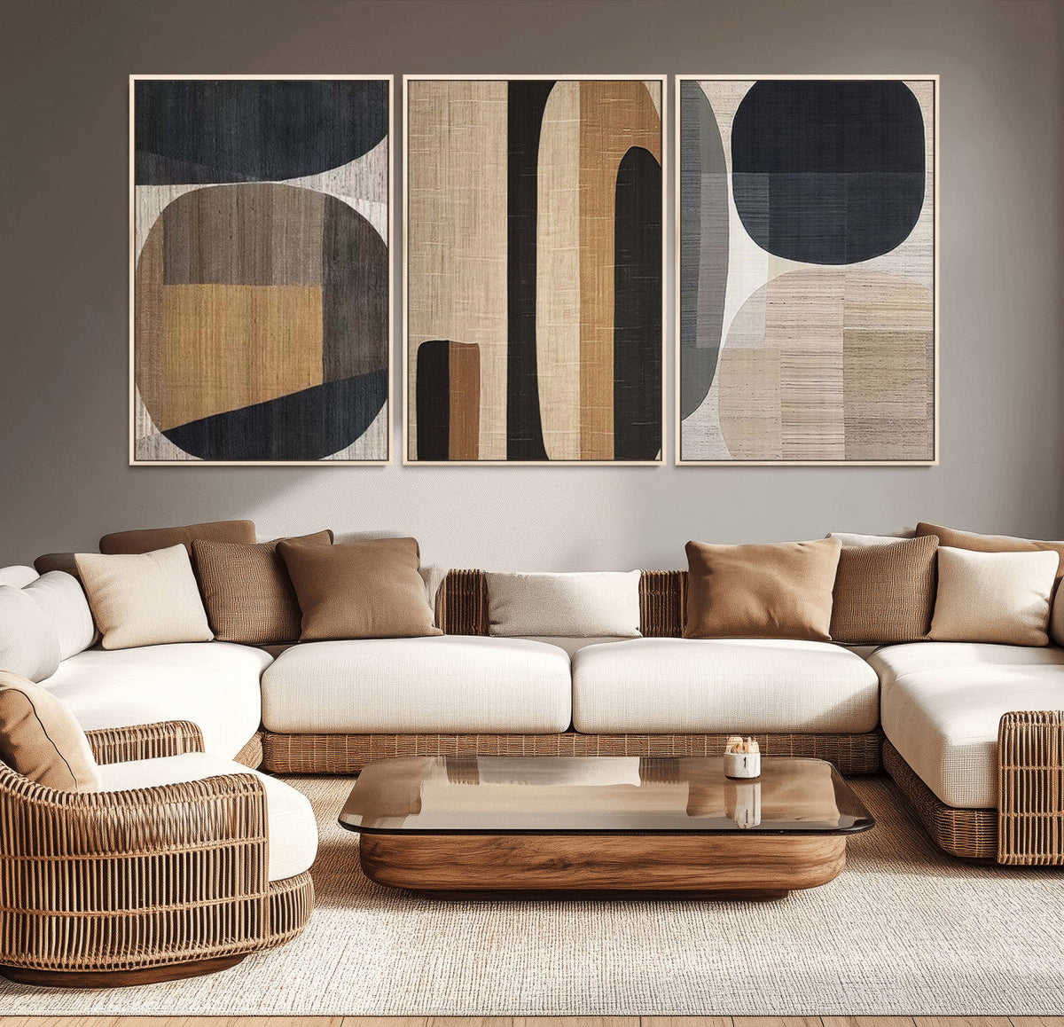 Wabi Sabi Canvas Print - Geometric Abstract Wall Art Canvas