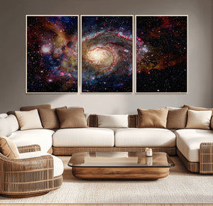 Nebula and Galaxies in Space Wall Art Canvas Print, Spiral