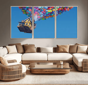 Carl Fredricksen, Up Movie Wall Art, Balloons Wall Art, Air