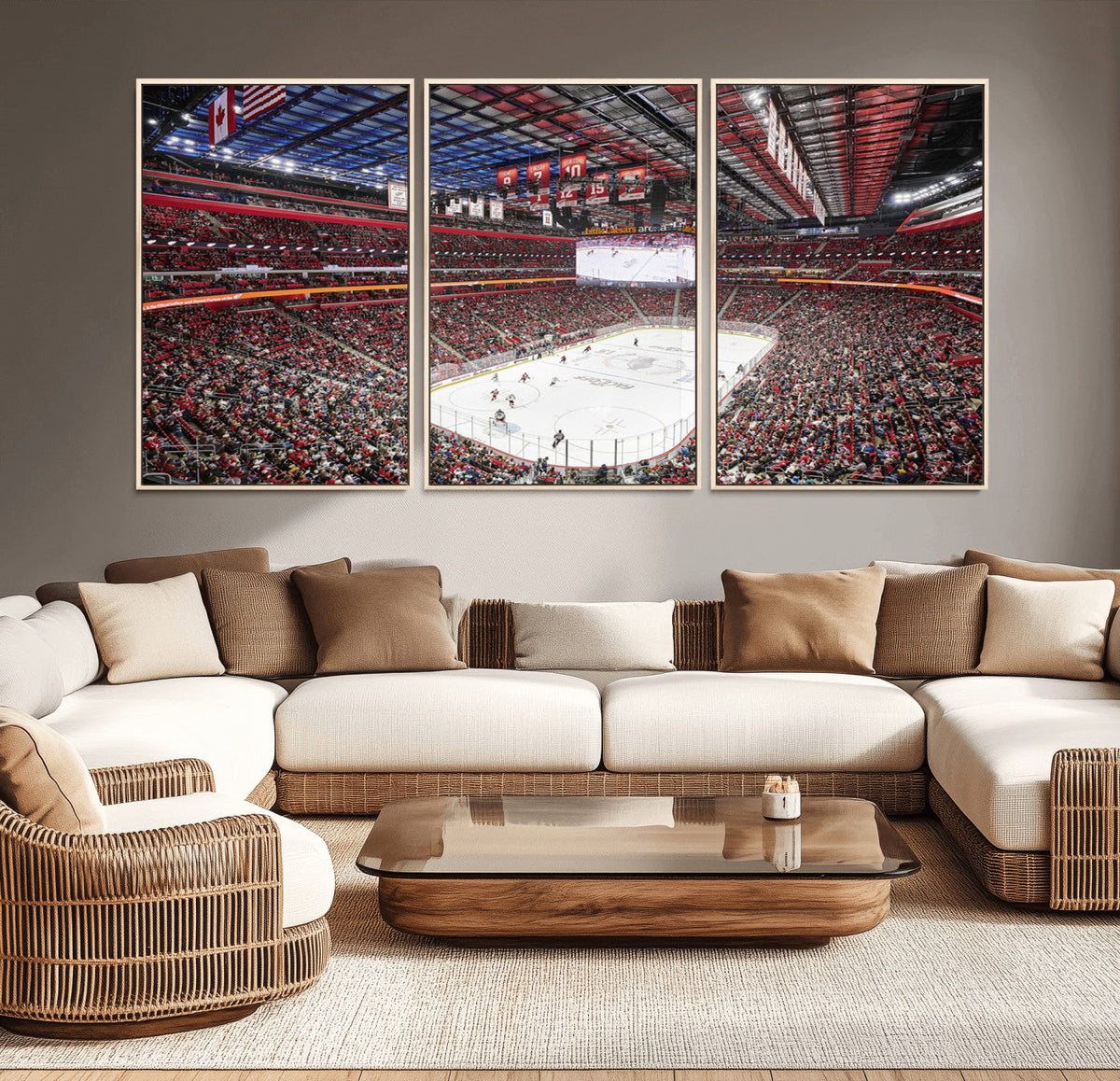 Barton Malow Little Caesars Arena Detroit Wall Art Canvas