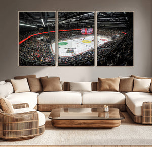 Vaudoise Lausanne Ice Hockey Arena Stadium Wall Art Canvas,