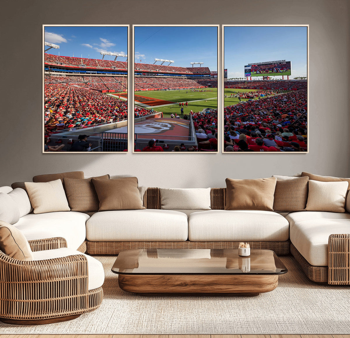 Florida Tampa Raymond James Stadium Wall Art Canvas Print -