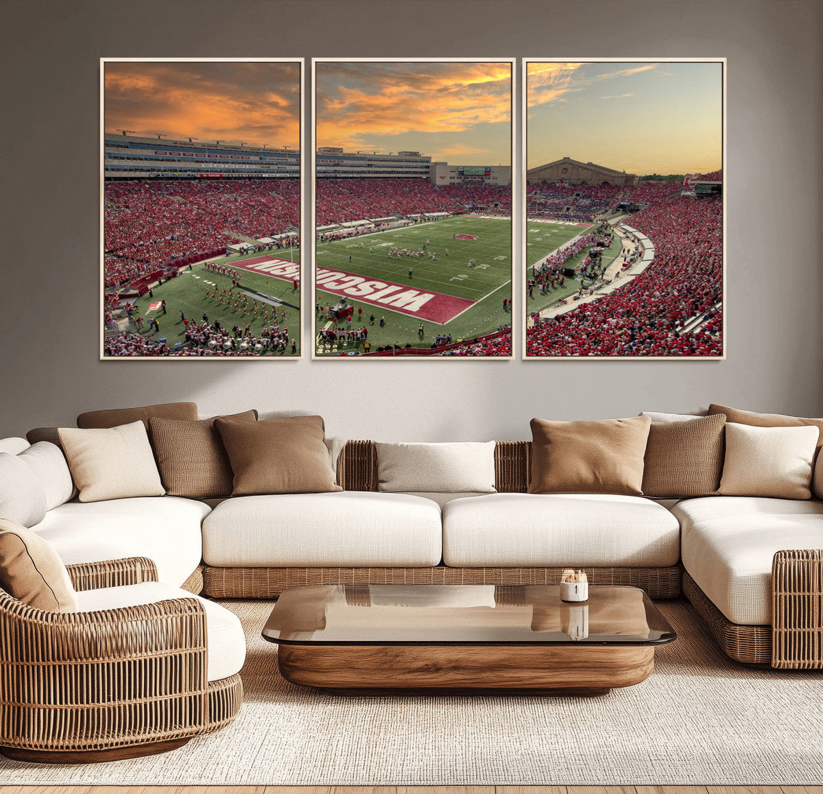 Camp Randall Stadium Wisconsin Badgers Large Wall Art Canvas