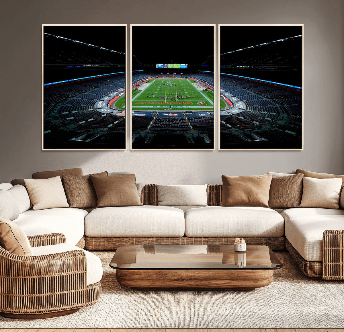 Denver Broncos Football Team Print Canvas- Denver Empower