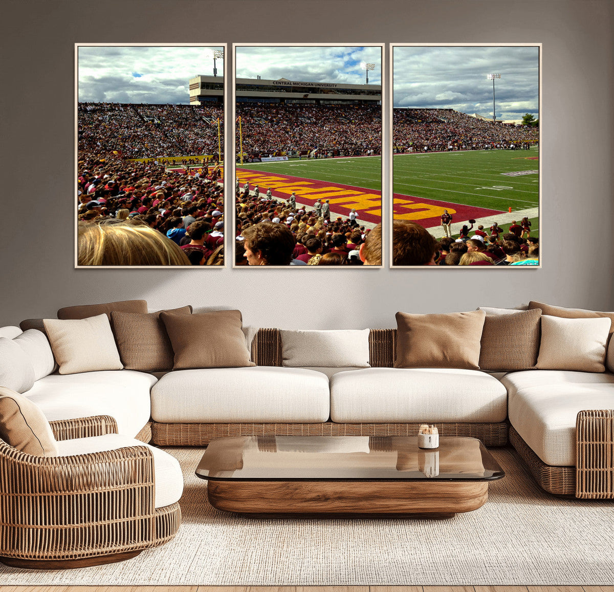 Central Michigan University Chippewas Football Team Print -