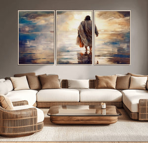 Jesus Walking on Water Wall Art | Ready to Hang Spiritual