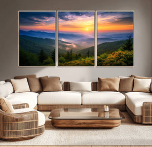 Majestic Mountain Sunrise Print | Landscape Wall Art |