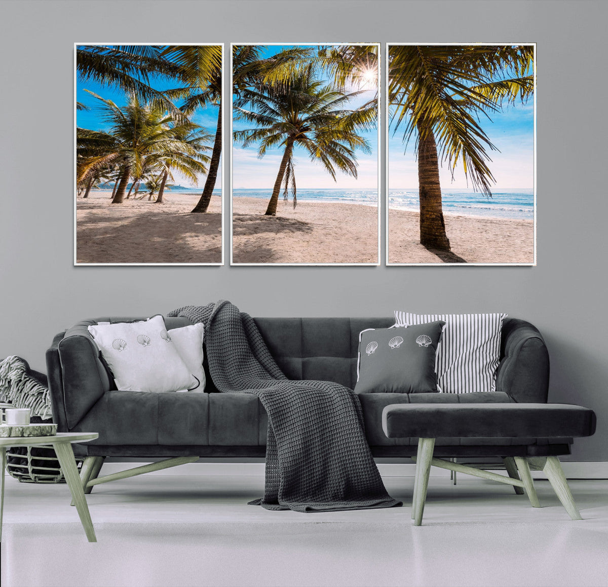 Palm Beach Tropical Island Wall Art Canvas Print