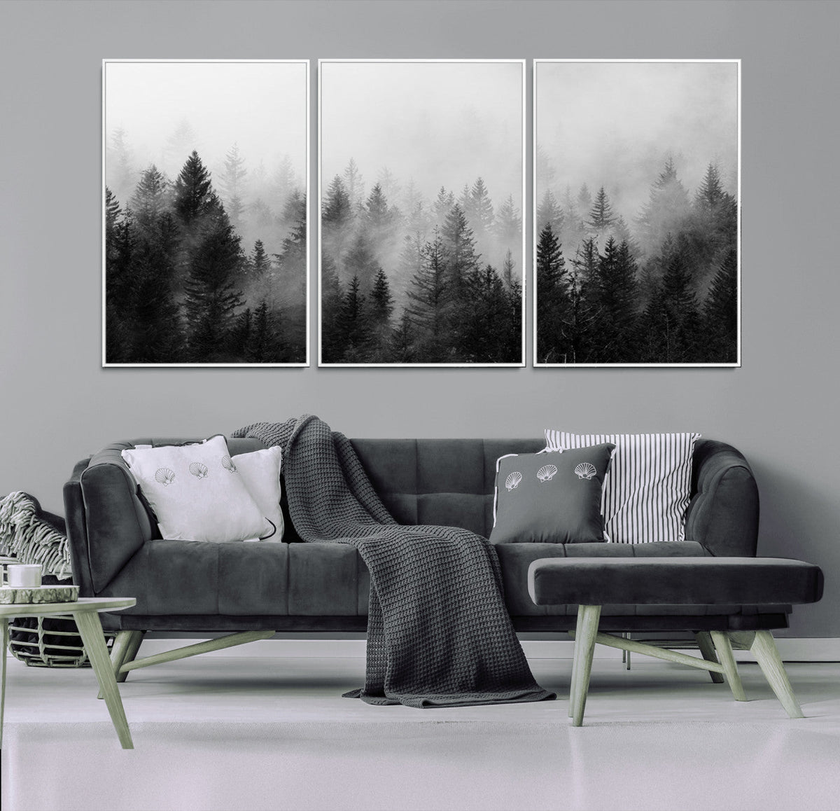 Fogy Forest Canvas Wall Art Print - Mountain Wall Art with