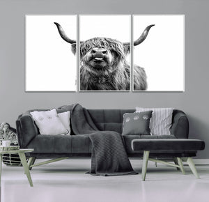 Fanny Scottish Highland Cow Cattle Art Print Farmhouse Wall