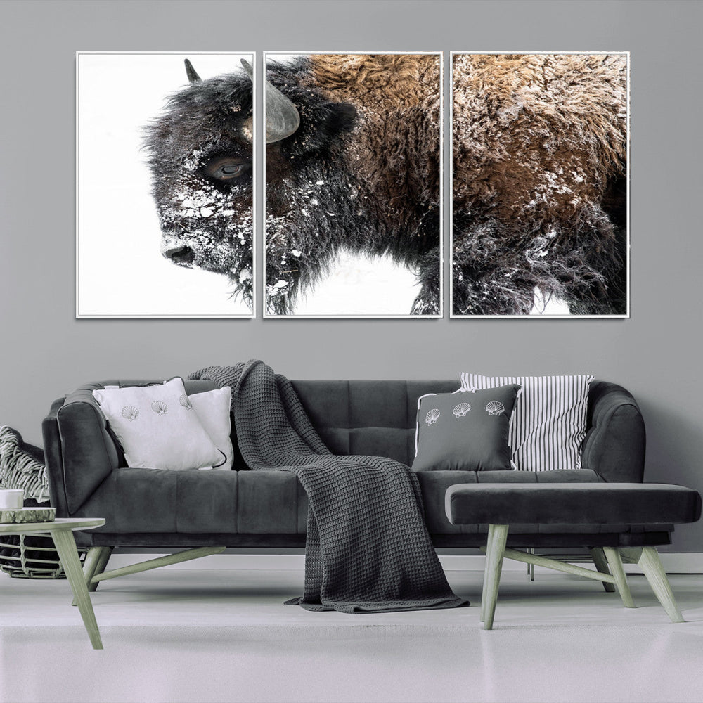 American Bison Wall Art Print – Majestic Buffalo Canvas