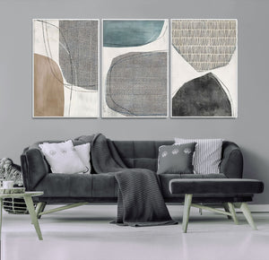 Canvas Print Wall Art Abstract Art Boho, Framed Boho Decor