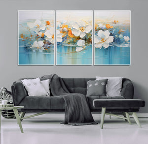 Abstract Flower Wall Art Canvas Print