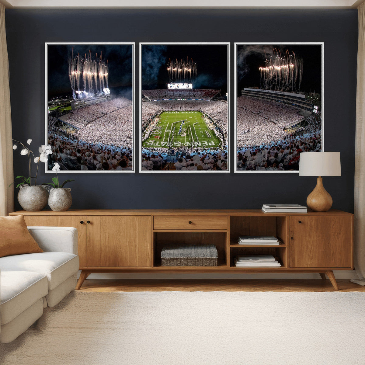 Penn State Football Wall Art Canvas Print – Framed Stadium