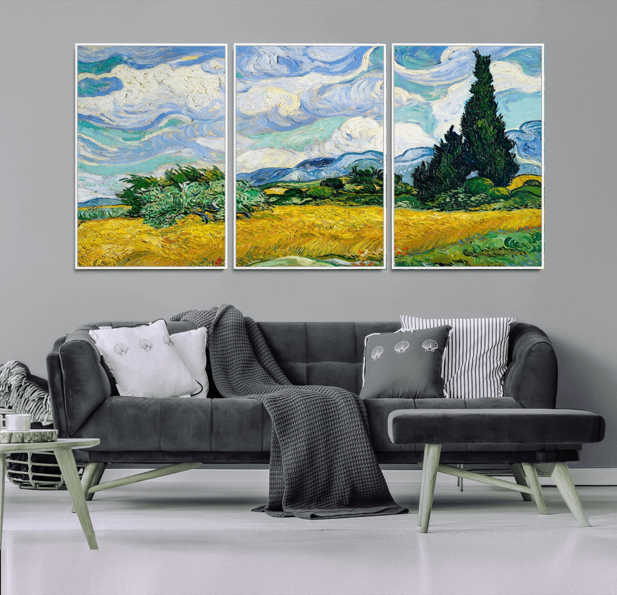 Wheatfield With Cypresses By Van Gogh Painting Wall Art