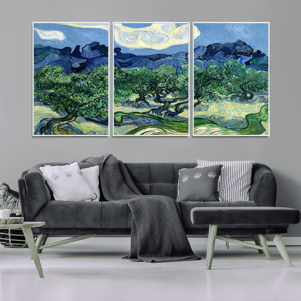 Olive Trees Van Gogh Wall Art Canvas Print