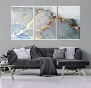 Large Abstract Marble Wall Art Canvas Print for Living Room