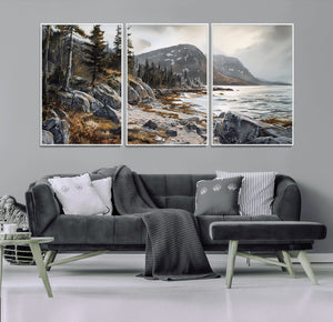 Serene Coastal View of Acadia National Park - Stunning