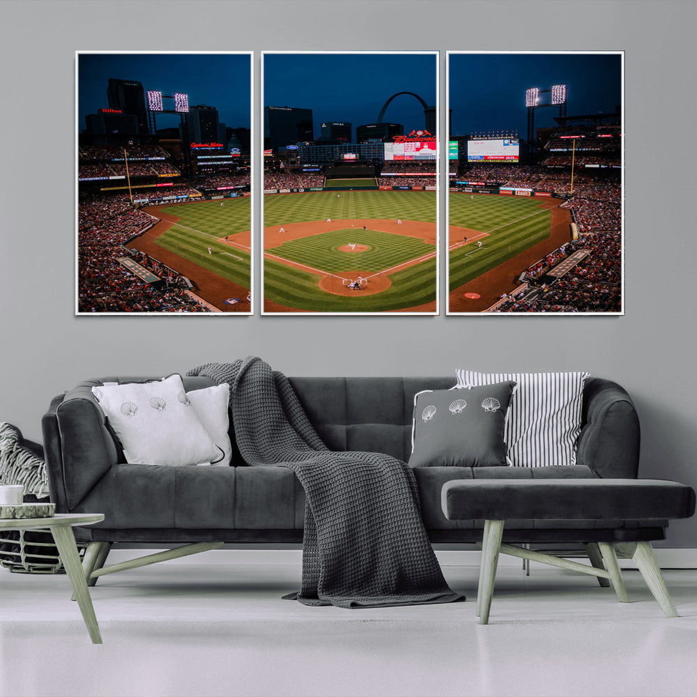 St. Louis Cardinals Baseball Team Print - Busch Stadium Wall