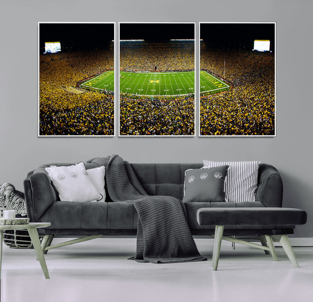 Stadium in Michigan Wall Art Canvas Print, Framed American