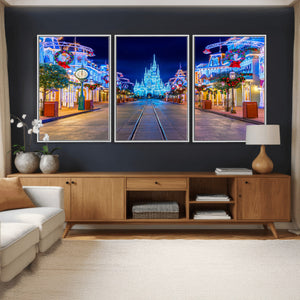 Disney Wall Art | Castle Large Wall Art Disney Magic Kingdom
