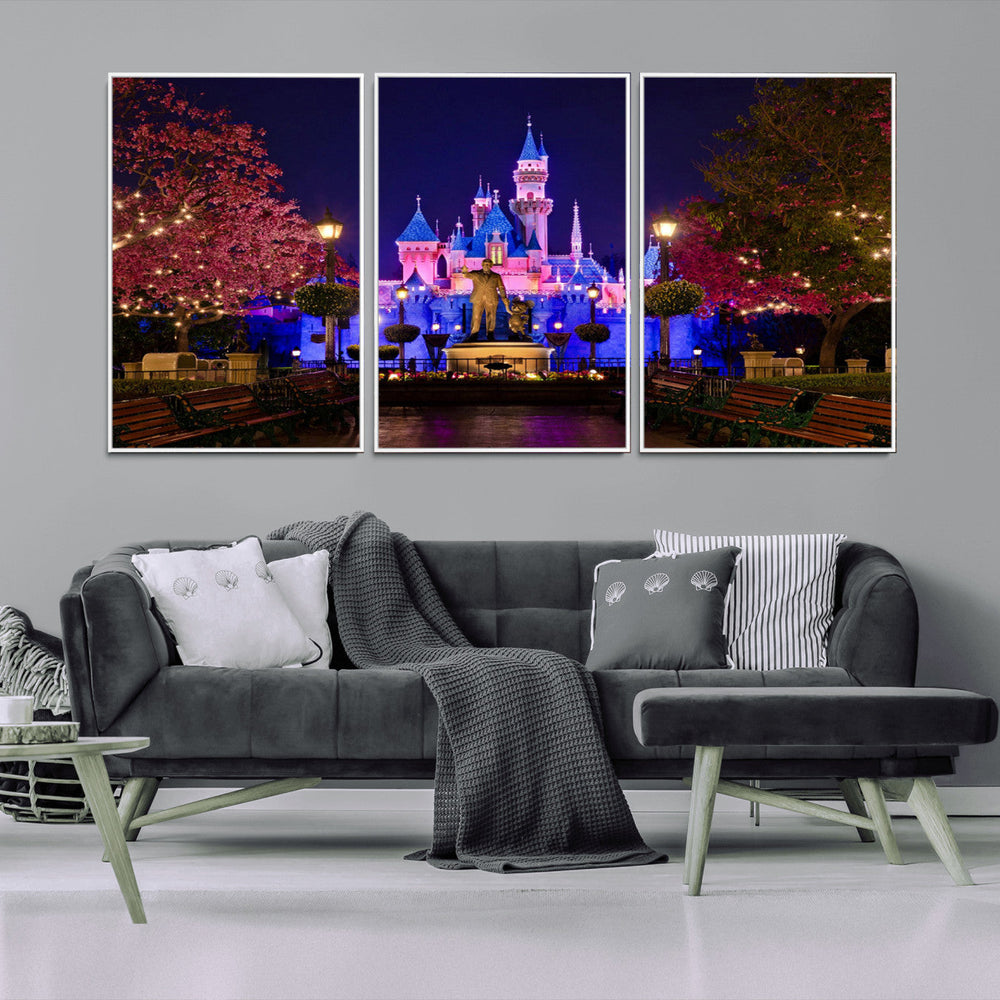 Castle Large Wall Art Disney Magic Kingdom Kids Room Decor -