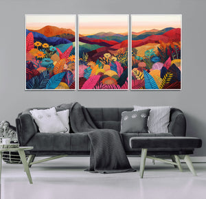 YAYOI KUSAMA Abstract Print - Landscape Canvas Wall Art