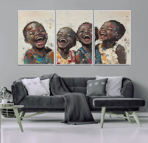 Shai Yossef Print - Joyful Childhood Canvas Wall Art -
