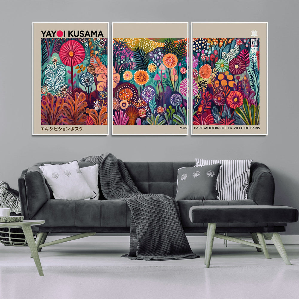 Yayoi Kusama Wall Art Canvas Print, Abstract Art, Large
