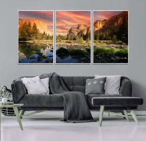 Yosemite Valley Wall Art Canvas Print – El Capitan Sunset