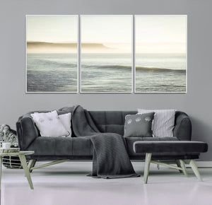 Coastal Cliffs Wall Art Canvas Print – Misty Ocean Seascape