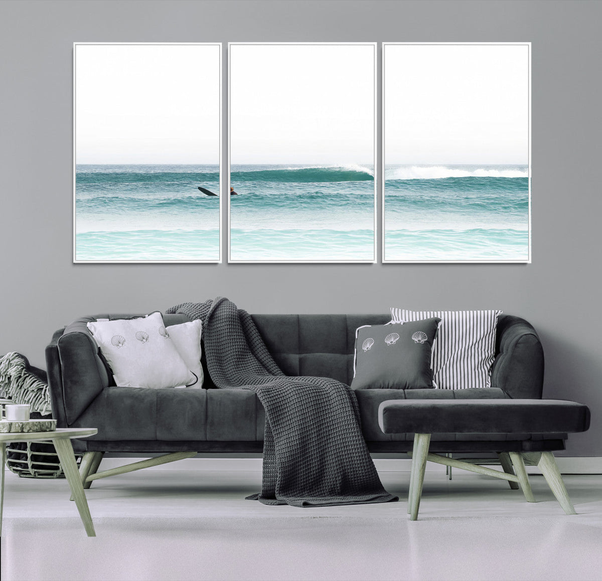 Surfing Wall Art Canvas Print – Framed Ocean Waves