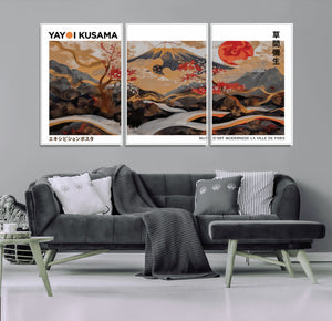Modern Japanese Wall Art Canvas Print – Framed Abstract