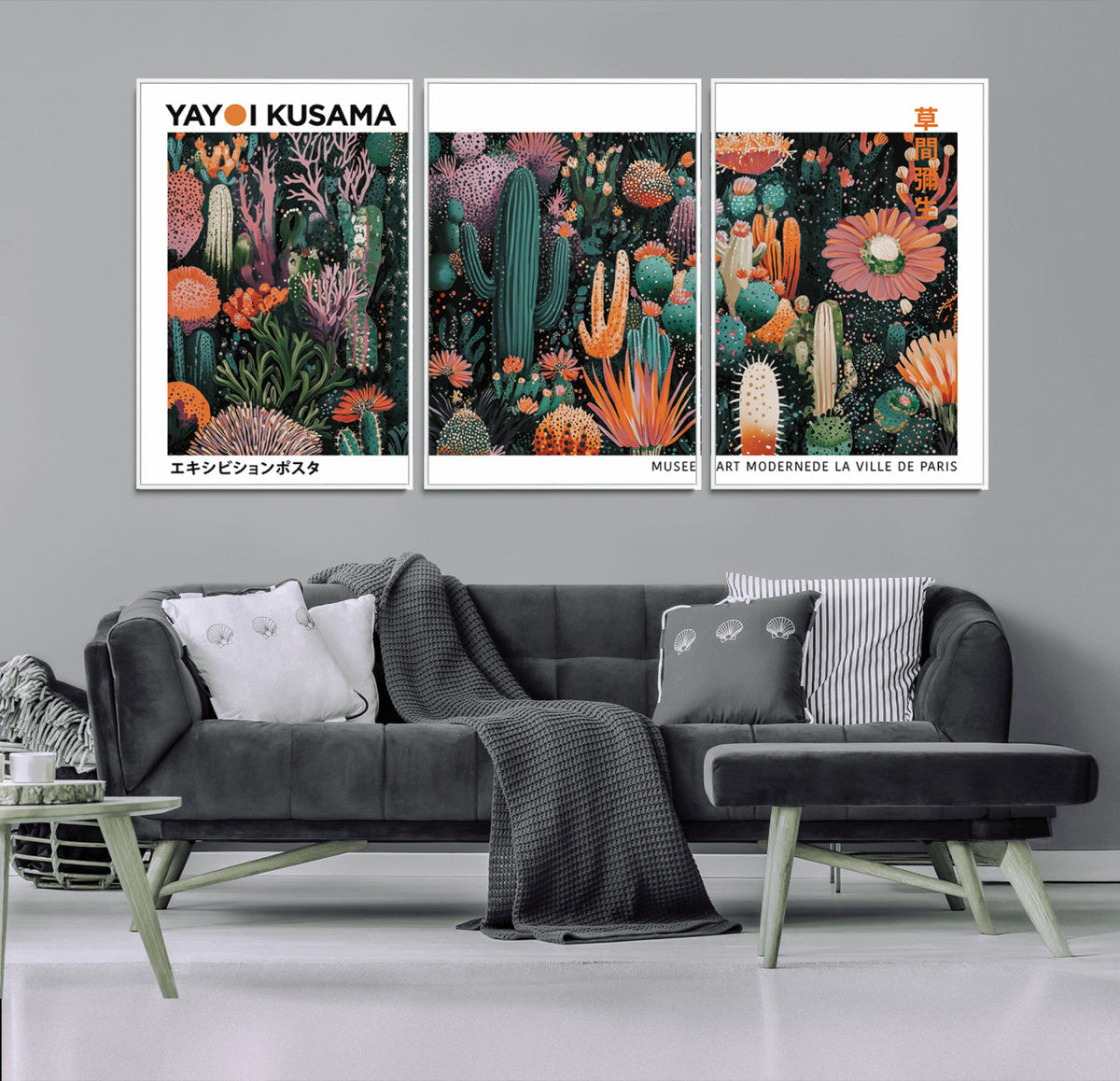 Modern Japanese Wall Art Canvas Print – Framed Abstract