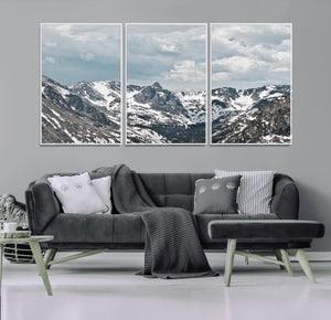 Snowy Peaks Wall Art Canvas Print – Alpine Wilderness