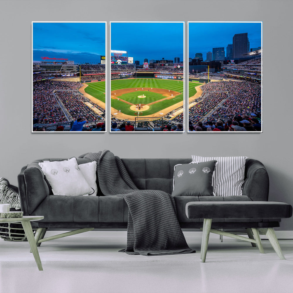 Target Field Stadium Wall Art Canvas Print – Minnesota Twins