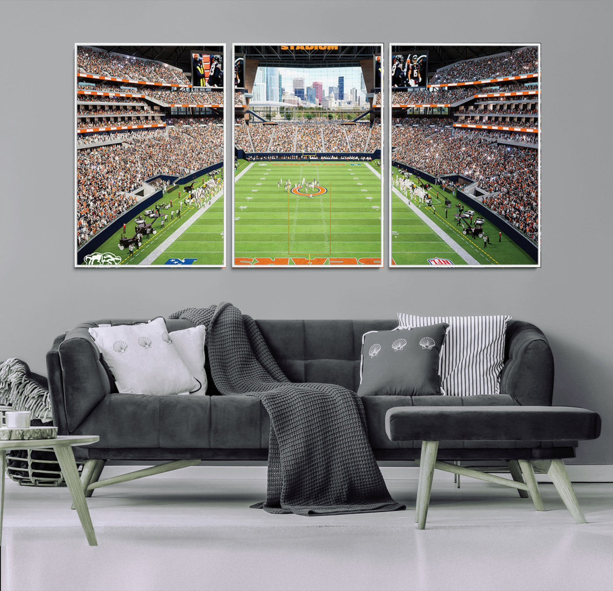 Chicago Bears Soldiers Field Wall Art Canvas Print – Framed