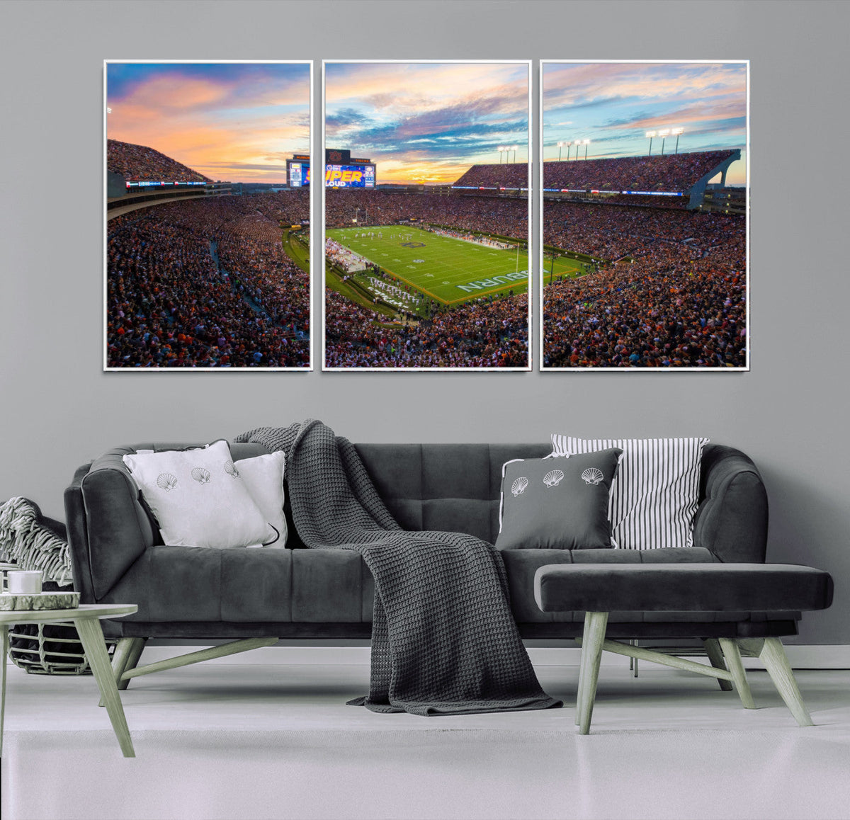 Jordan-Hare Stadium Wall Art Canvas Print, Football Stadium
